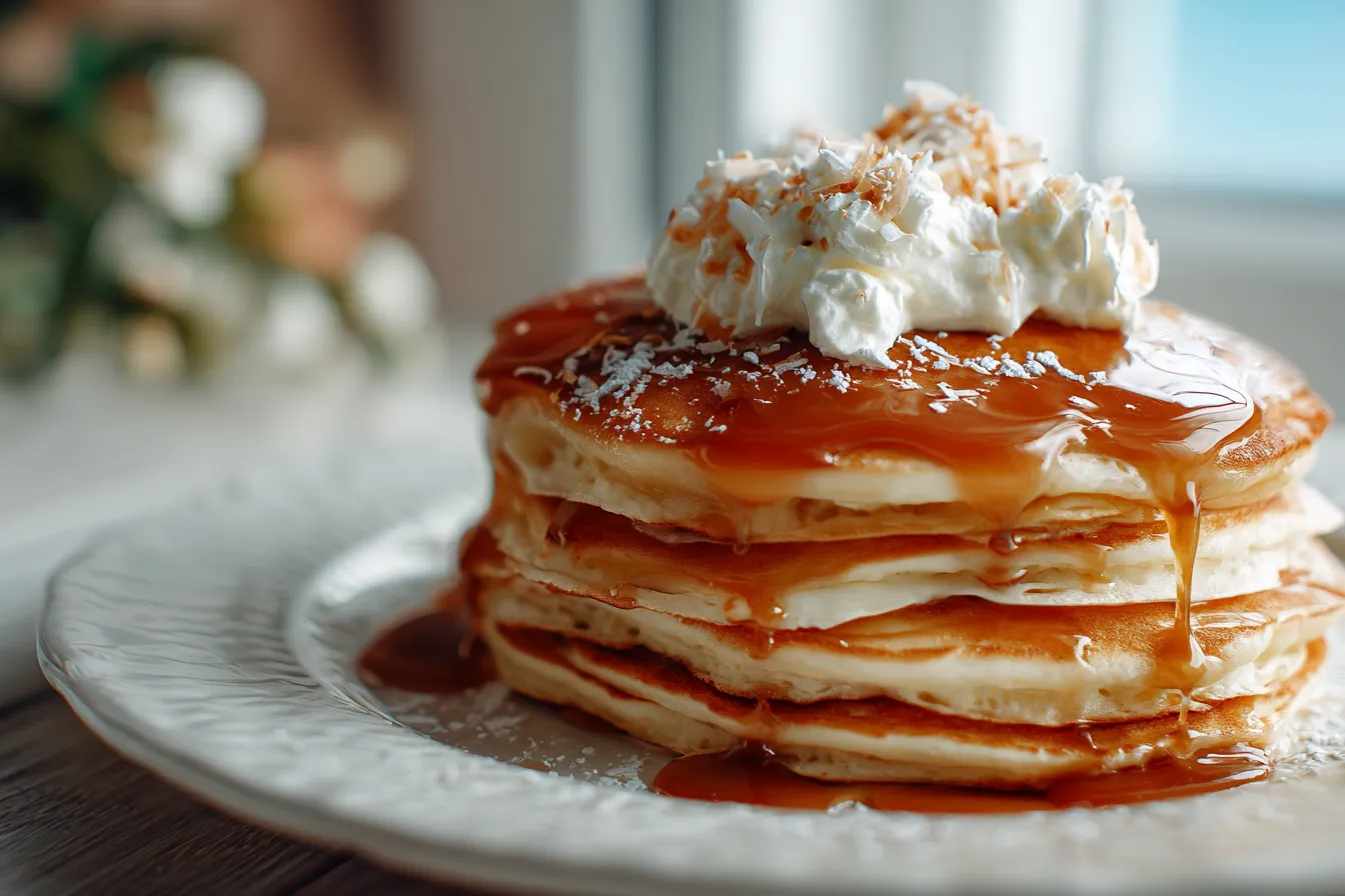 Sweet Coconut Cream Pancakes upscaled 68fce1f8d4693