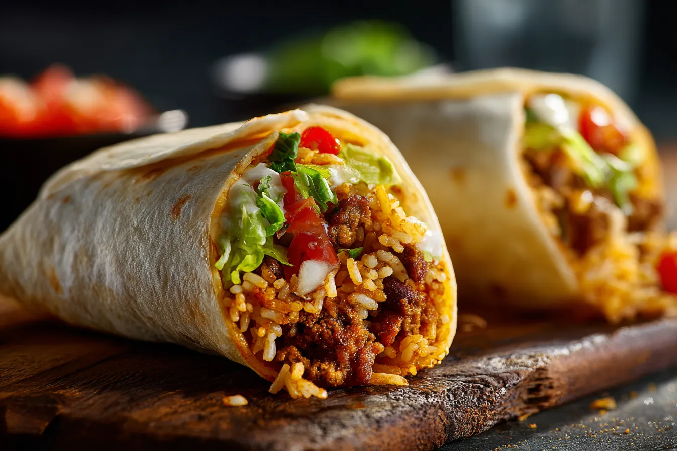 292 cheesy ground chicken and rice burritos 2 6914d8062728c