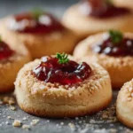 Christmas Shortbread Thumbprint Cookies