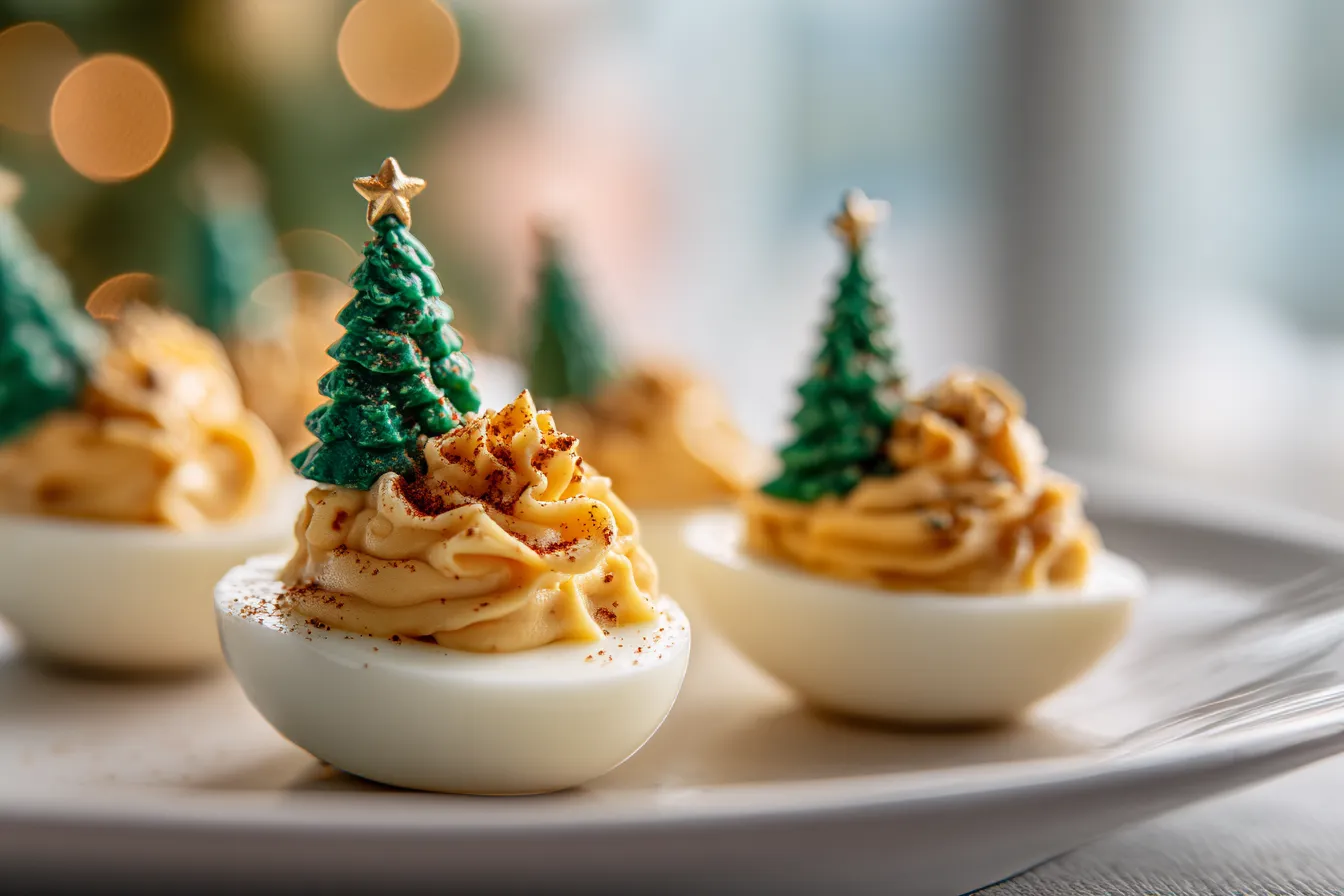 Delicious Christmas Tree Deviled Eggs Festive Holiday Recipe