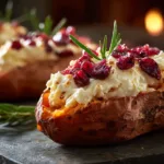 Cranberry Apple Twice-Baked Sweet Potatoes