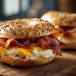 Creamy Bacon Cheddar Bagels