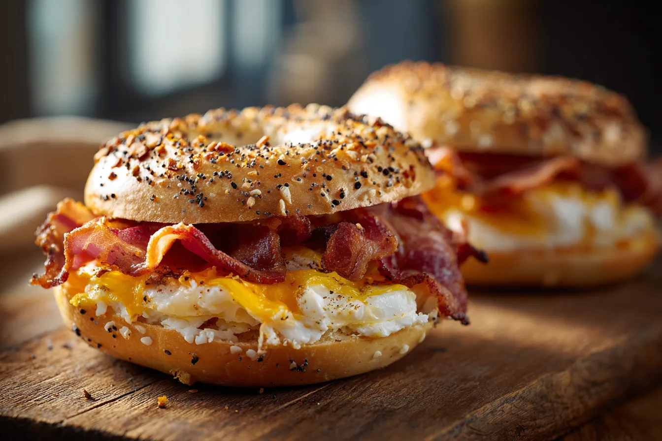 Irresistible Creamy Bacon Cheddar Bagels Recipe to Savor