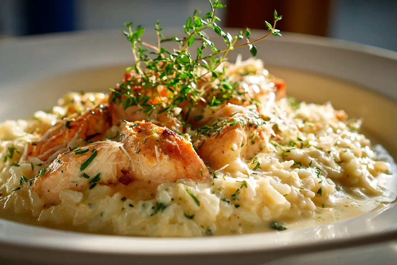 Ultimate Creamy Chicken Scampi Garlic Parm Rice Recipe