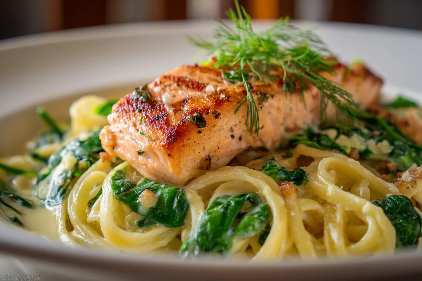 Irresistible Creamy Salmon Spinach Pasta Recipe in 30 Mins