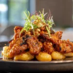 Crispy Garlic Chicken with Gnocchi