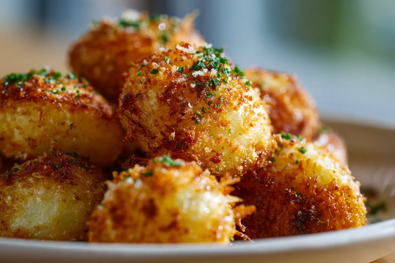 Irresistible Crispy Parmesan Crusted Baby Potatoes Recipe