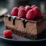 Dark Chocolate Raspberry Cheesecake