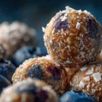 Easy No-Bake Blueberry Protein Bites