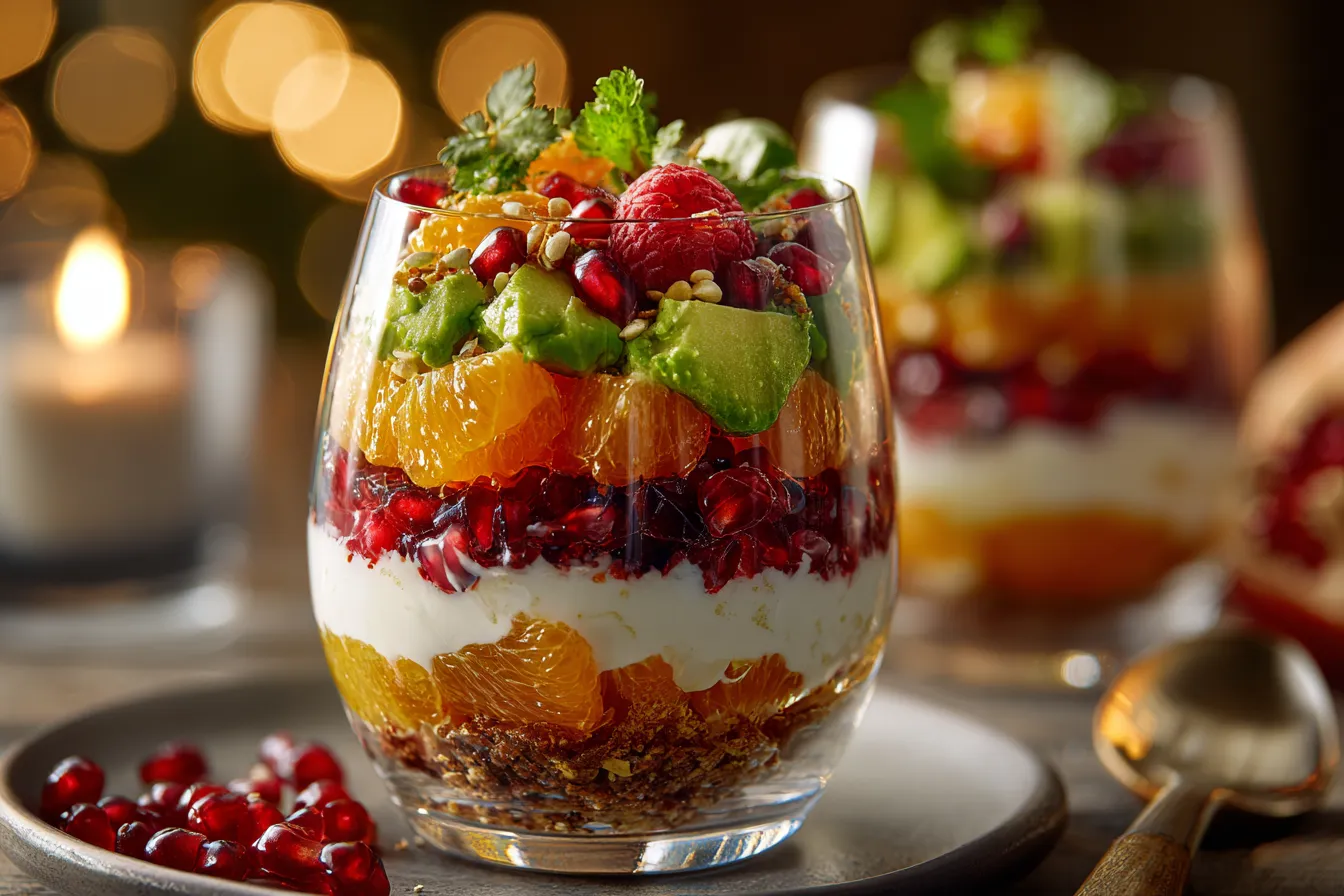 Delicious Festive 7Layer Christmas Salad for Your Holiday Table