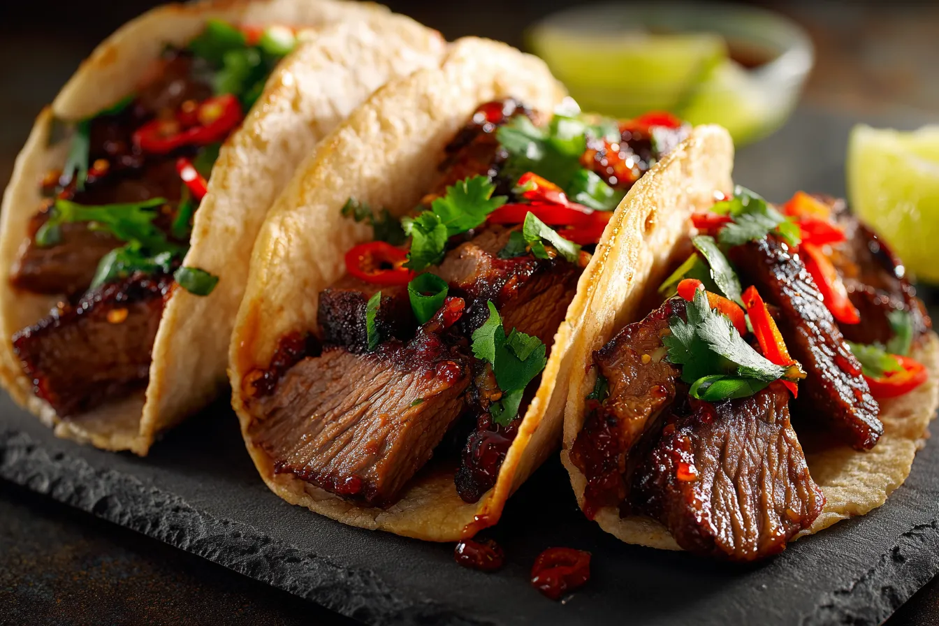 Savory Garlic Butter Honey BBQ Beef Tacos Ultimate Flavor Burst