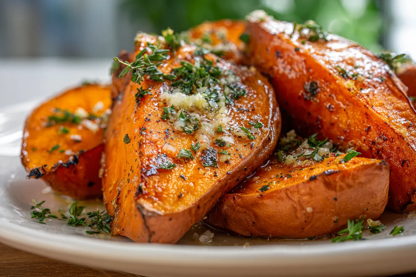 Savory Garlic Butter Roasted Sweet Potatoes Recipe to Savor