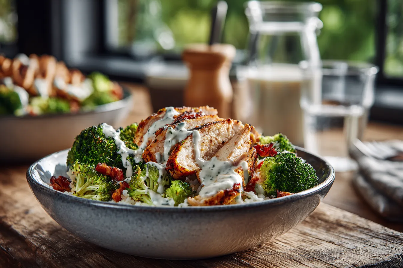 292 grilled chicken broccoli bowls with creamy garlic sauce 3 690dbef0710a3