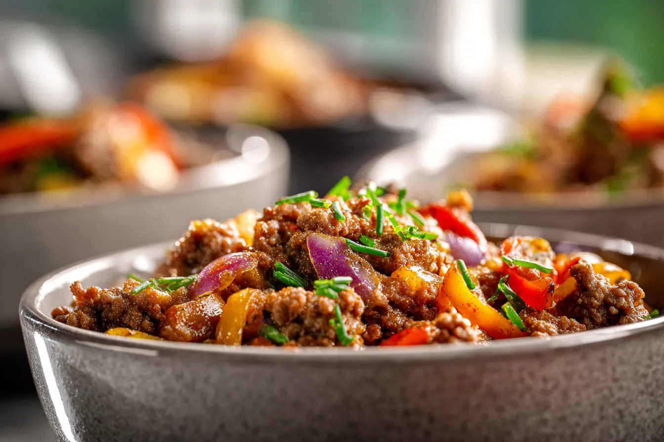 292 ground beef philly cheesesteak bowls 3 691b0c5a0d4b5