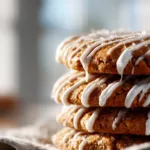 Healthy Iced Gingerbread Oatmeal Cookies