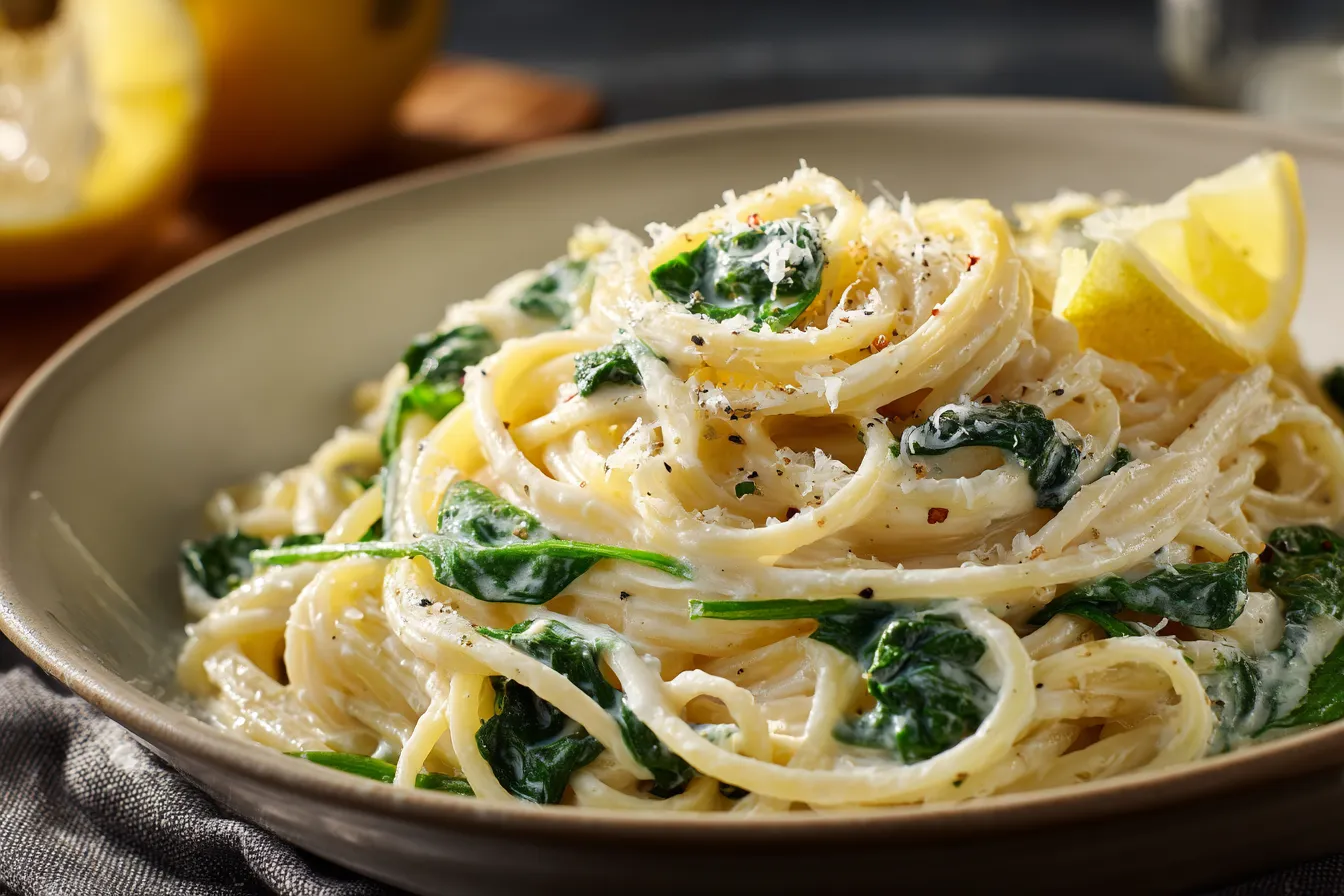 292 minute lemon ricotta pasta with spinach 3 690de0ca20468