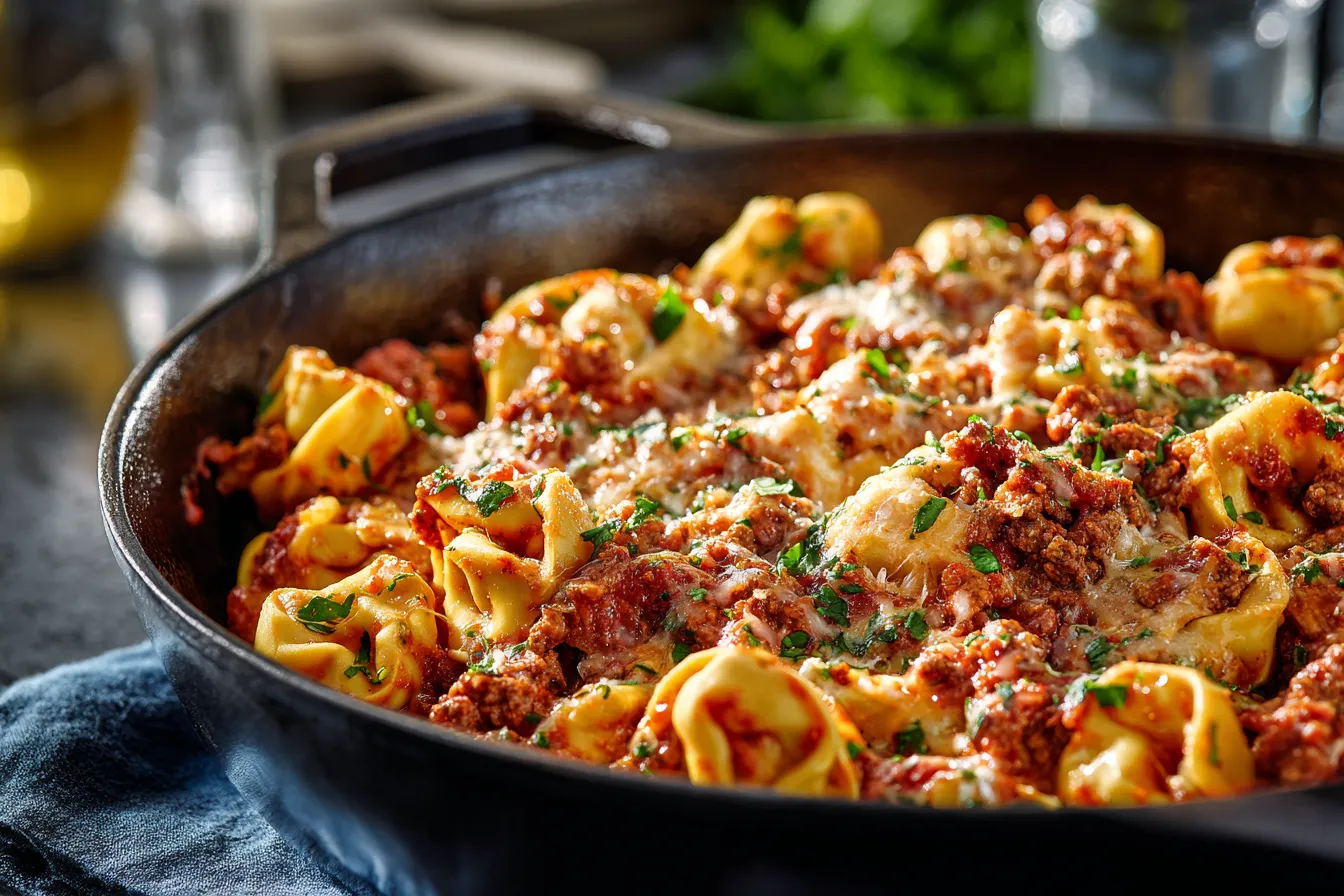 Ultimate OnePan Beefy Tortellini Bake Quick Delicious