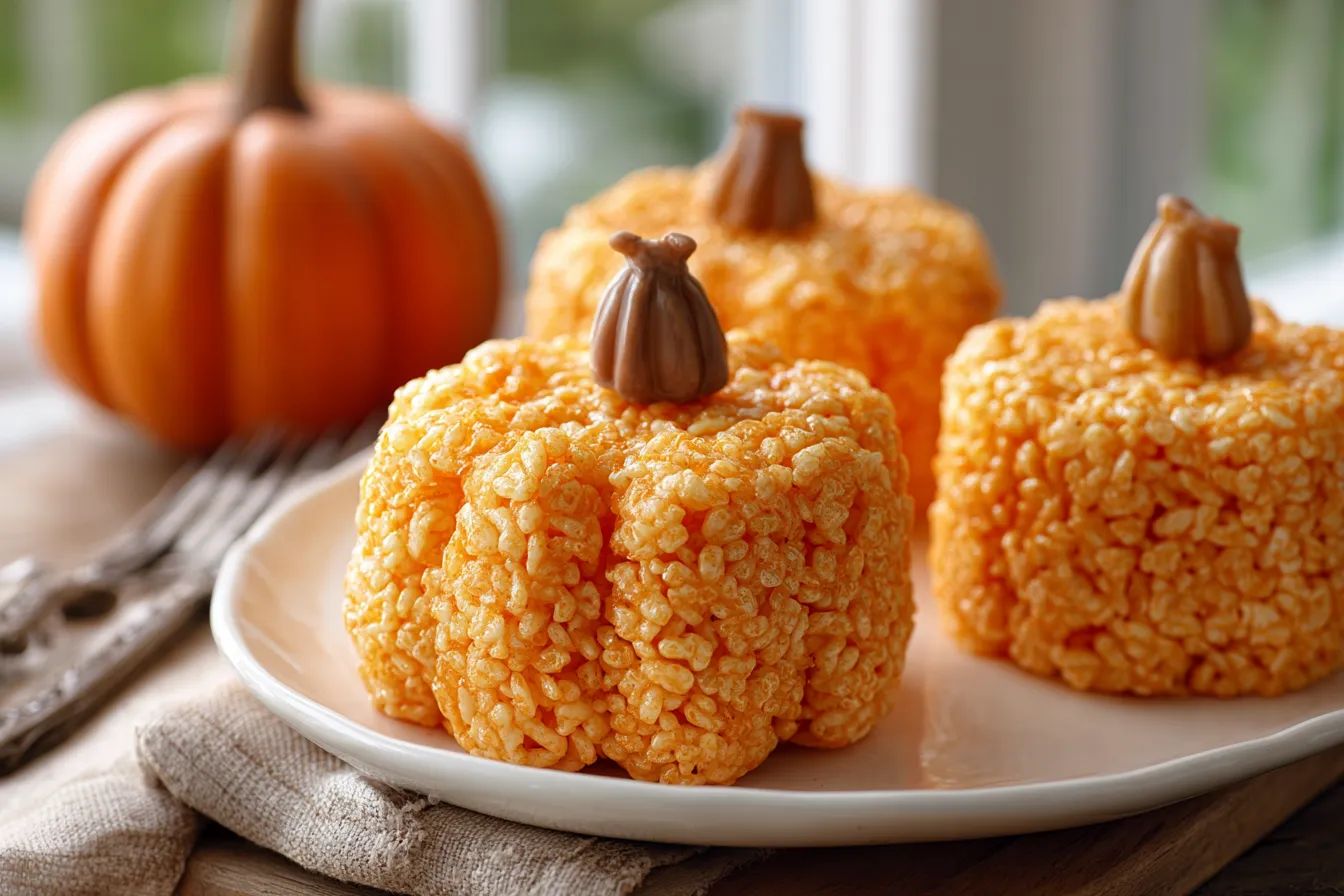 Delectable Rice Krispie Treat Pumpkins Easy Festive Recipe