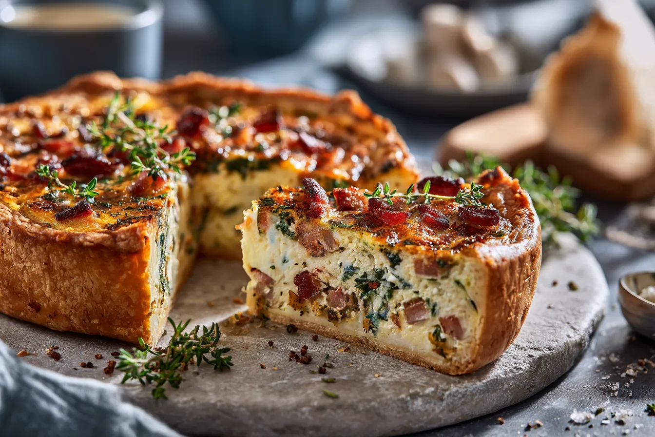 292 savory baked breakfast quiche with fresh herbs 1 691785dcebec2