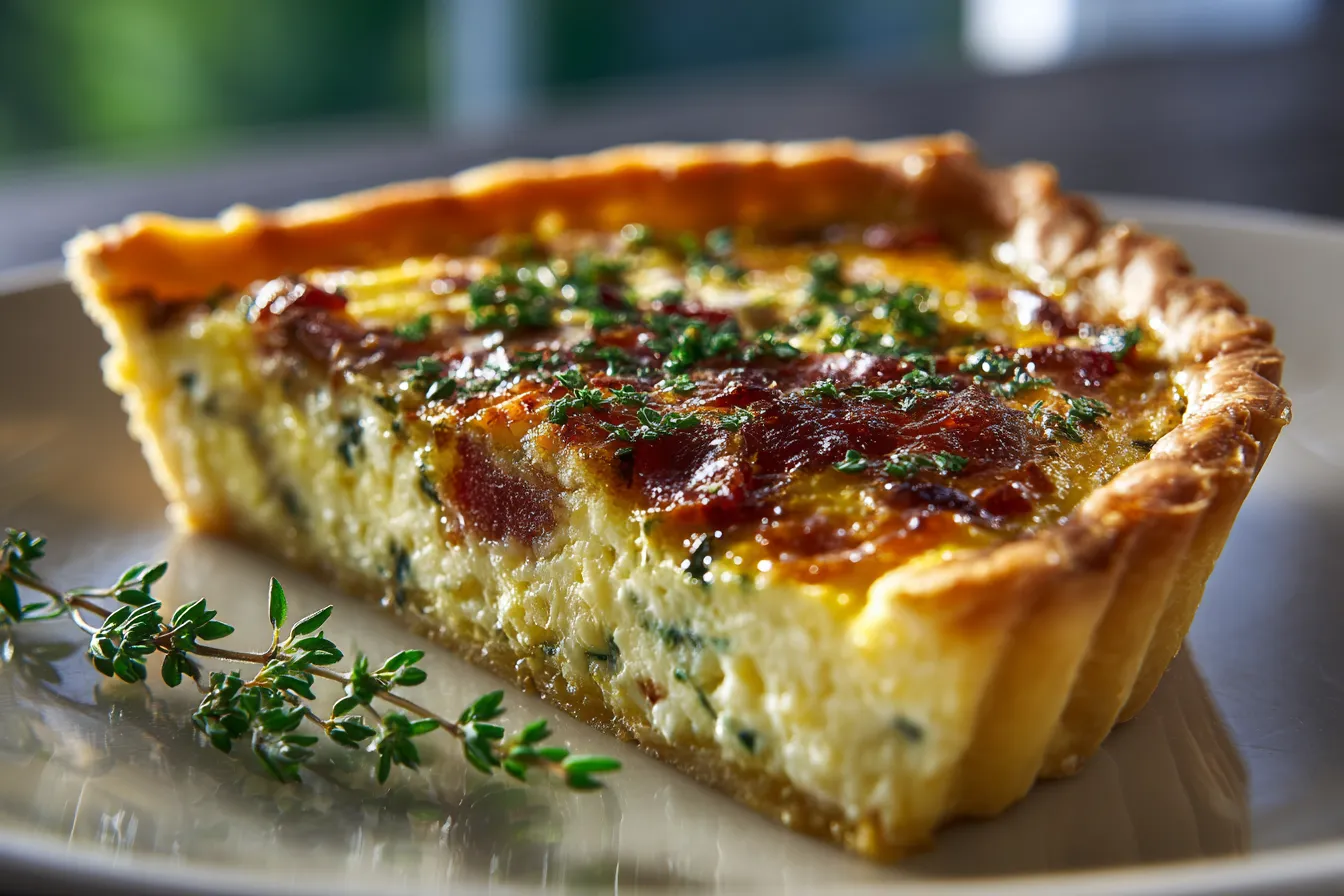 292 savory baked breakfast quiche with fresh herbs 4 691785e4b0000