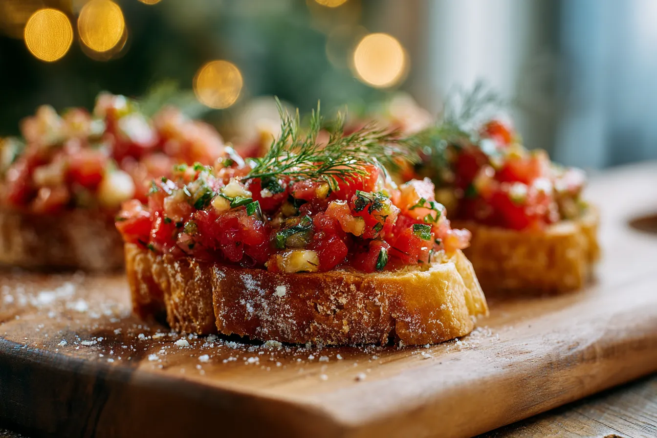 Delicious Simple Christmas Bruschetta Wreath Recipe to Wow