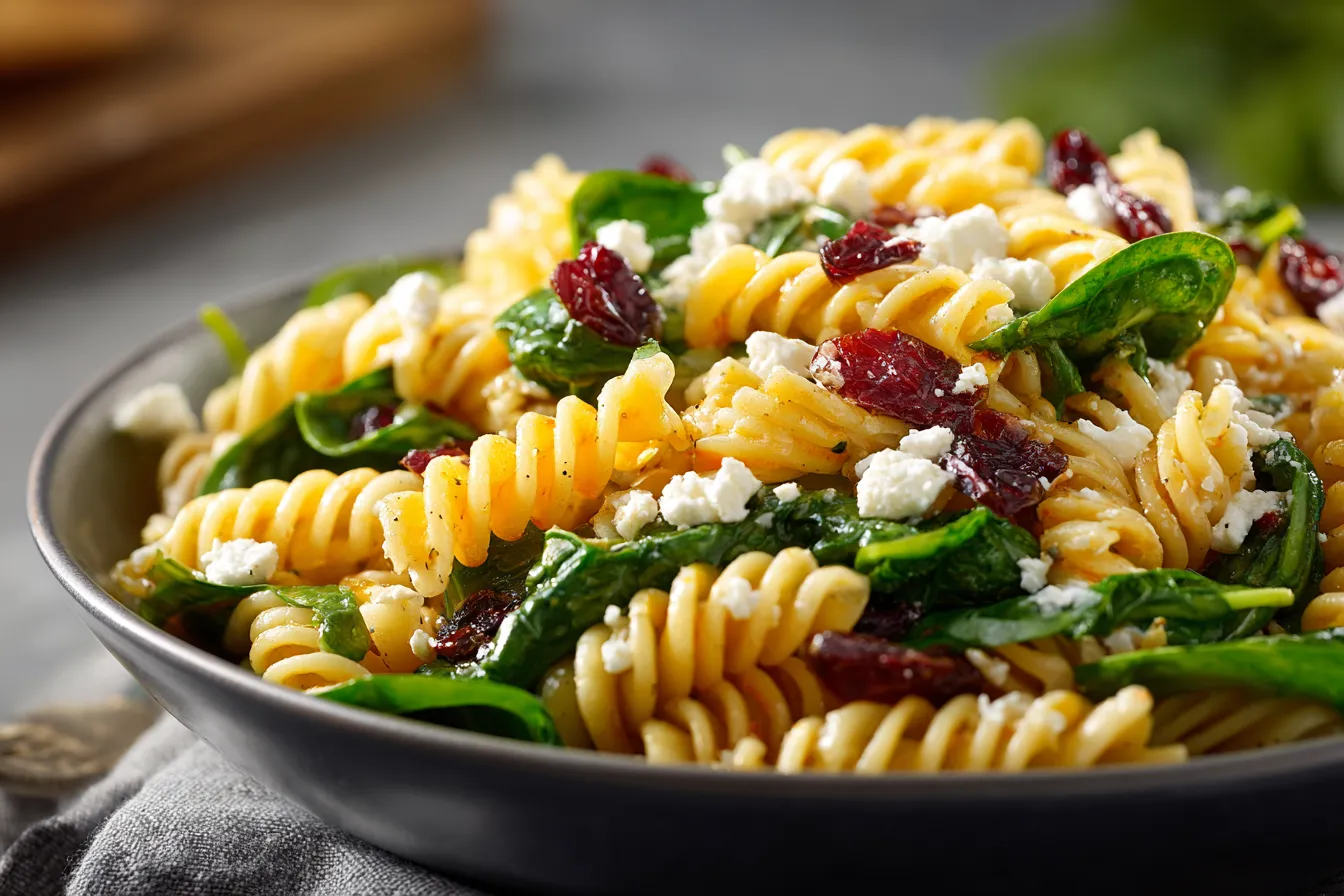 292 spinach pasta salad with feta and cranberries 1 691d9a3915dae
