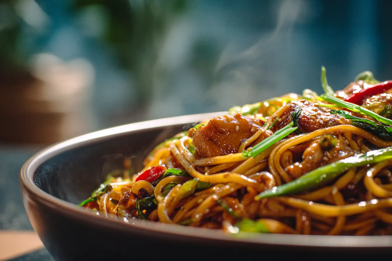 Irresistible Sticky Garlic Chicken Noodles Recipe for Flavor Bliss