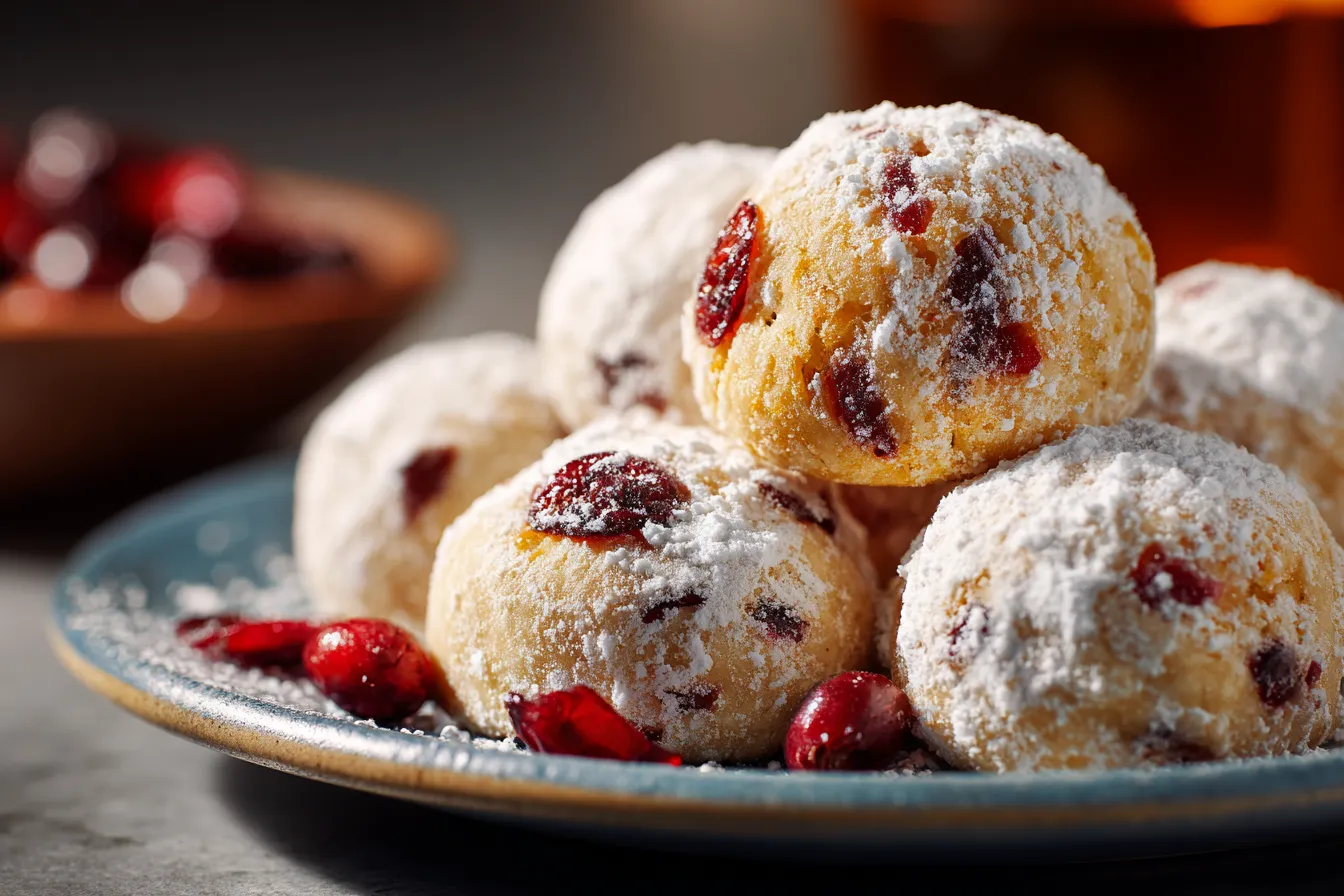 292 the best cranberry orange snowball cookies for the holidays 3 691f00210962c