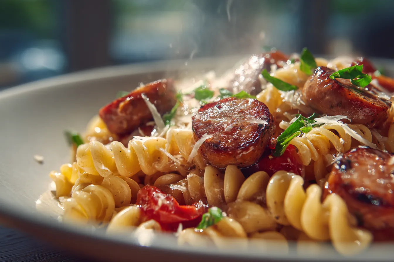 Quick Delicious 15Min Chicken Sausage Pasta Meal Prep