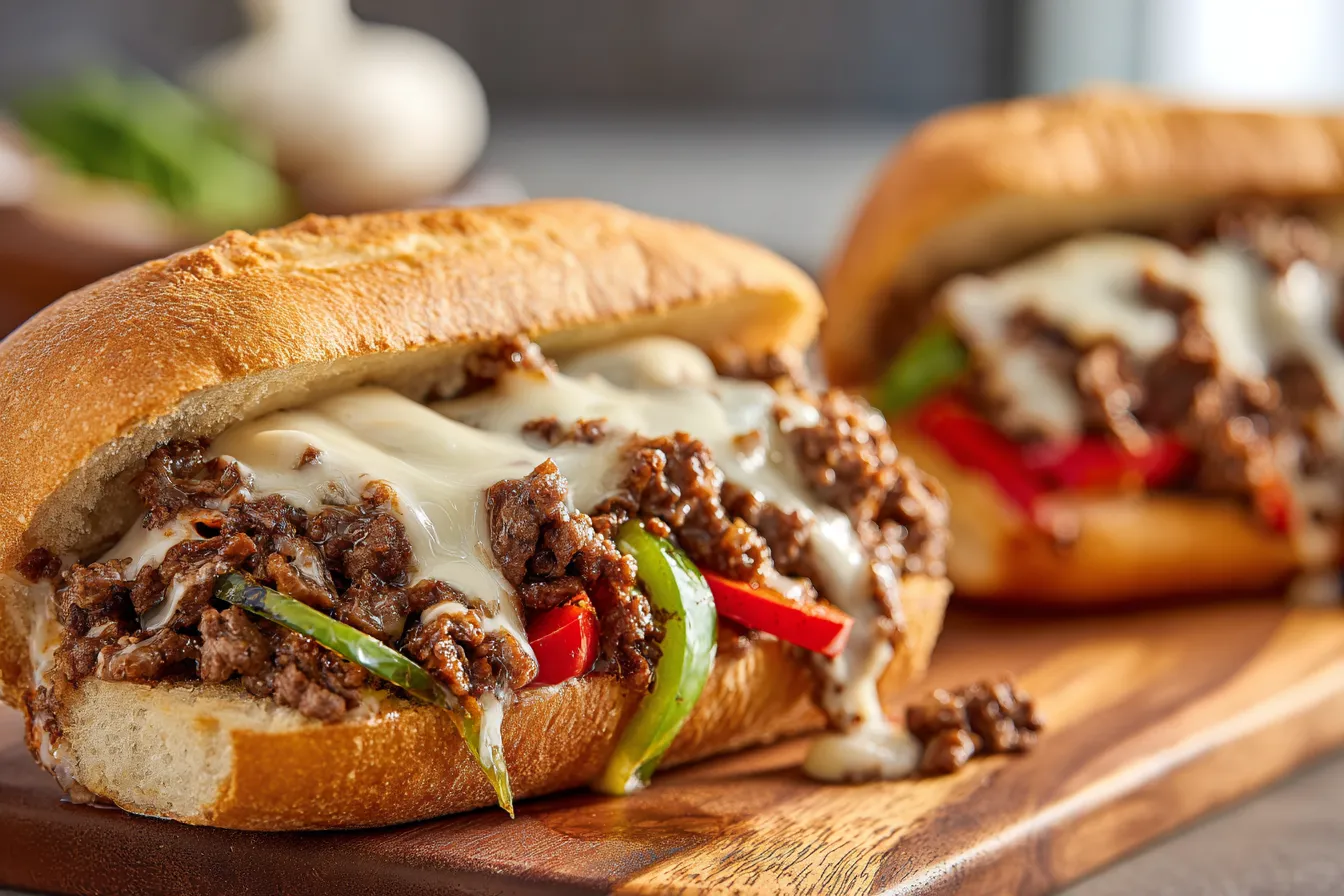292 30 minute ground beef philly cheesesteaks 4 6932bc1b3e567