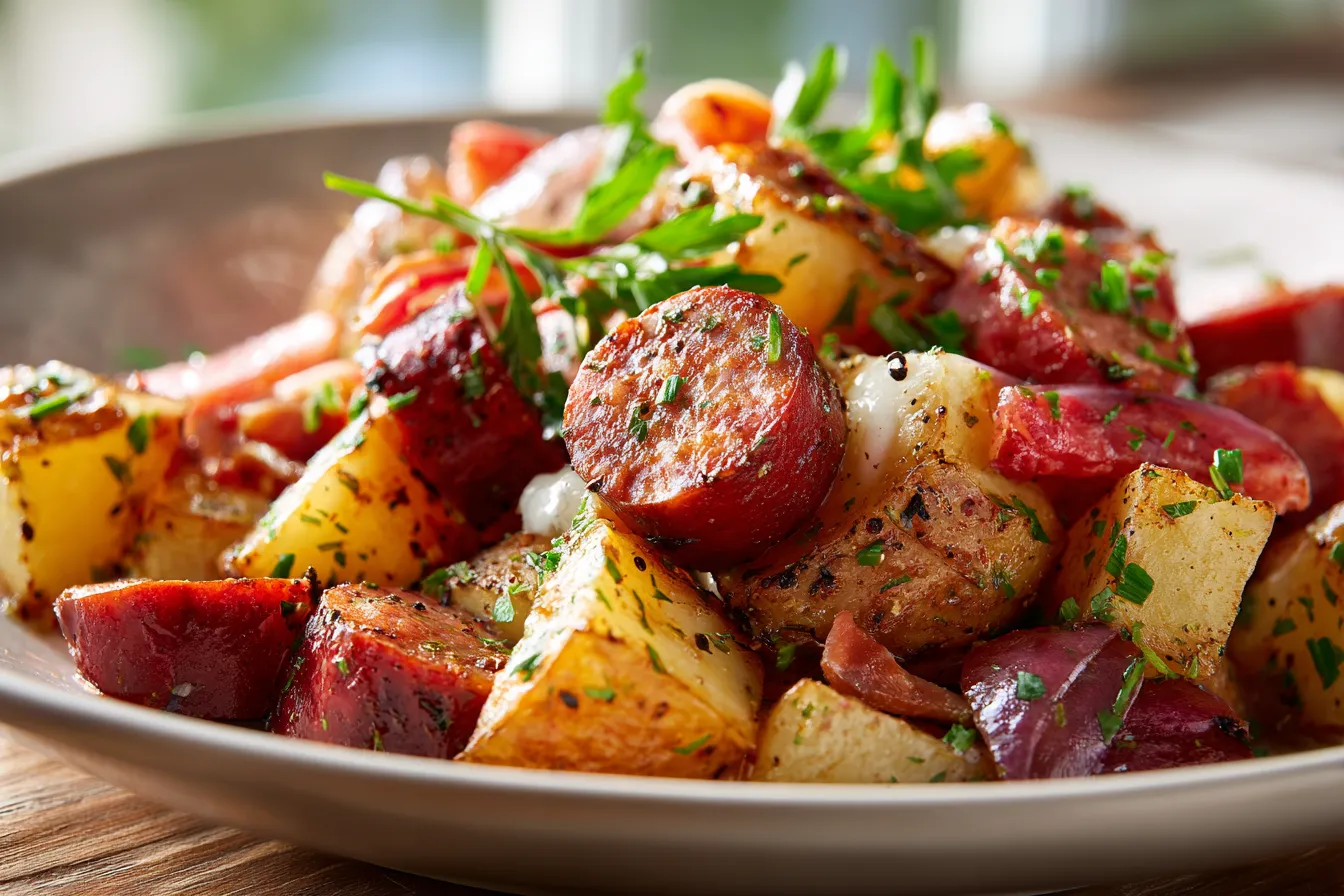 292 cheesy ranch potatoes and smoked sausage 2 693698aacd55d