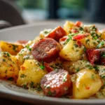 Cheesy Ranch Potatoes and Smoked Sausage