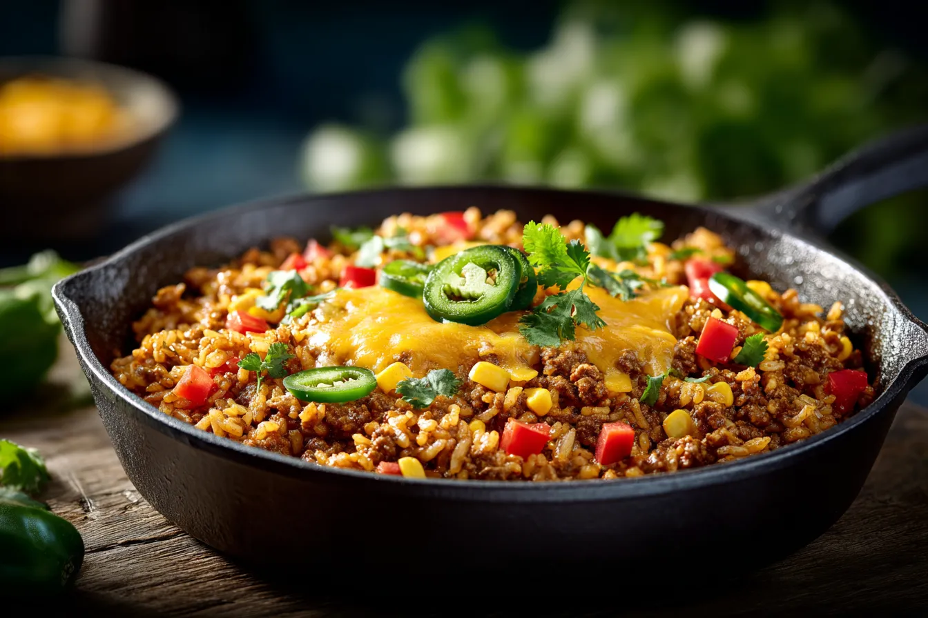 292 cheesy taco rice skillet 4 69395c177793b