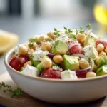 Chickpea Feta Avocado Salad