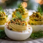 Christmas Tree Deviled Eggs