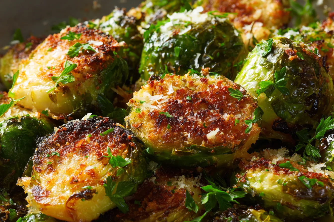 292 crispy parmesan crusted roasted brussels sprouts with fresh herbs 2 693c166d0d4af