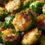 Crispy Parmesan-Crusted Roasted Brussels Sprouts with Fresh Herbs