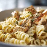 Crockpot Garlic Parmesan Chicken Pasta