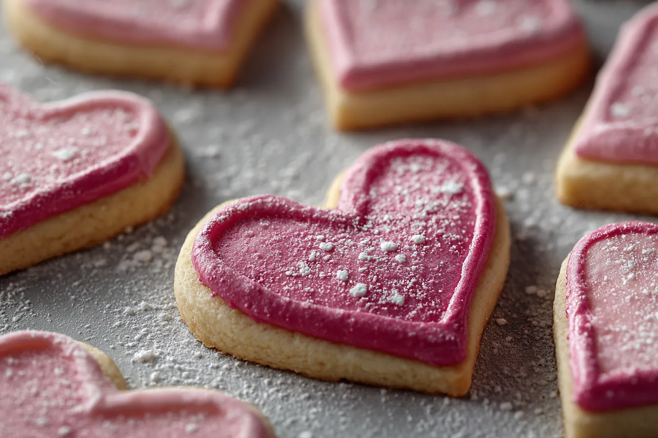 Irresistible Cute Shortbread Hearts for Valentines Galentines