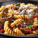 Easy Beef and Rotini in Garlic Parmesan Sauce Recipe Steps