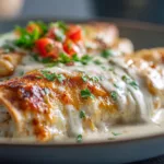 Easy Creamy White Chicken Enchiladas
