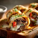 Easy Keto Philly Cheesesteak Roll Ups So Cheesy