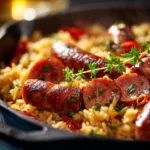 Easy Kielbasa Skillet With Rice For Dinner