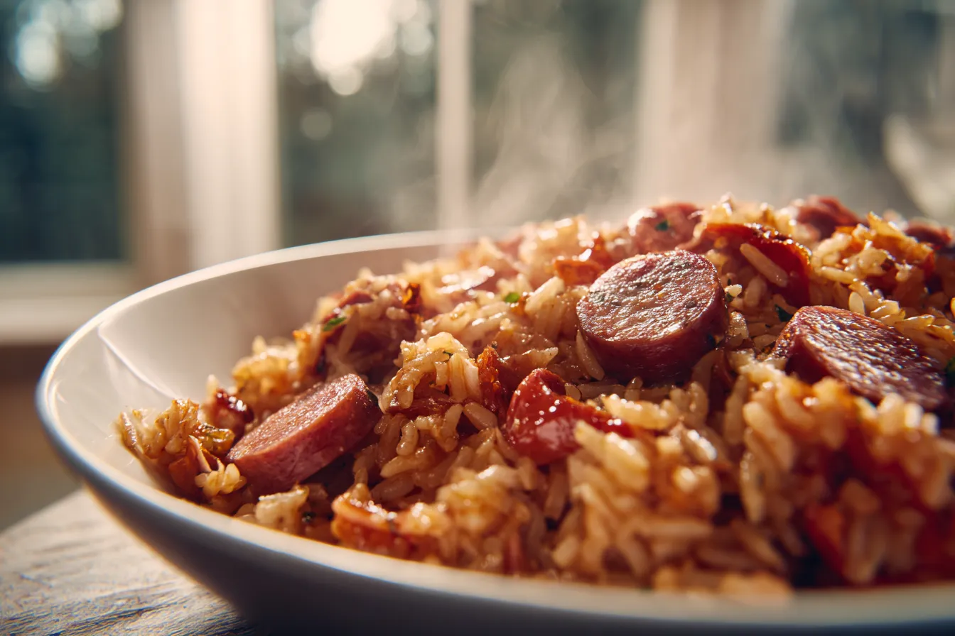 Effortless OnePot Smoked Sausage Rice Recipe for Busy Nights