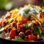Easy Taco Rice Bowl - Quick and Healthy Dinner Idea