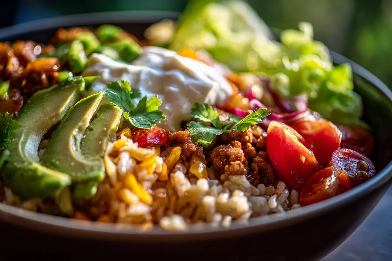 292 easy taco rice bowl quick and healthy dinner idea 3 6941c638176c9