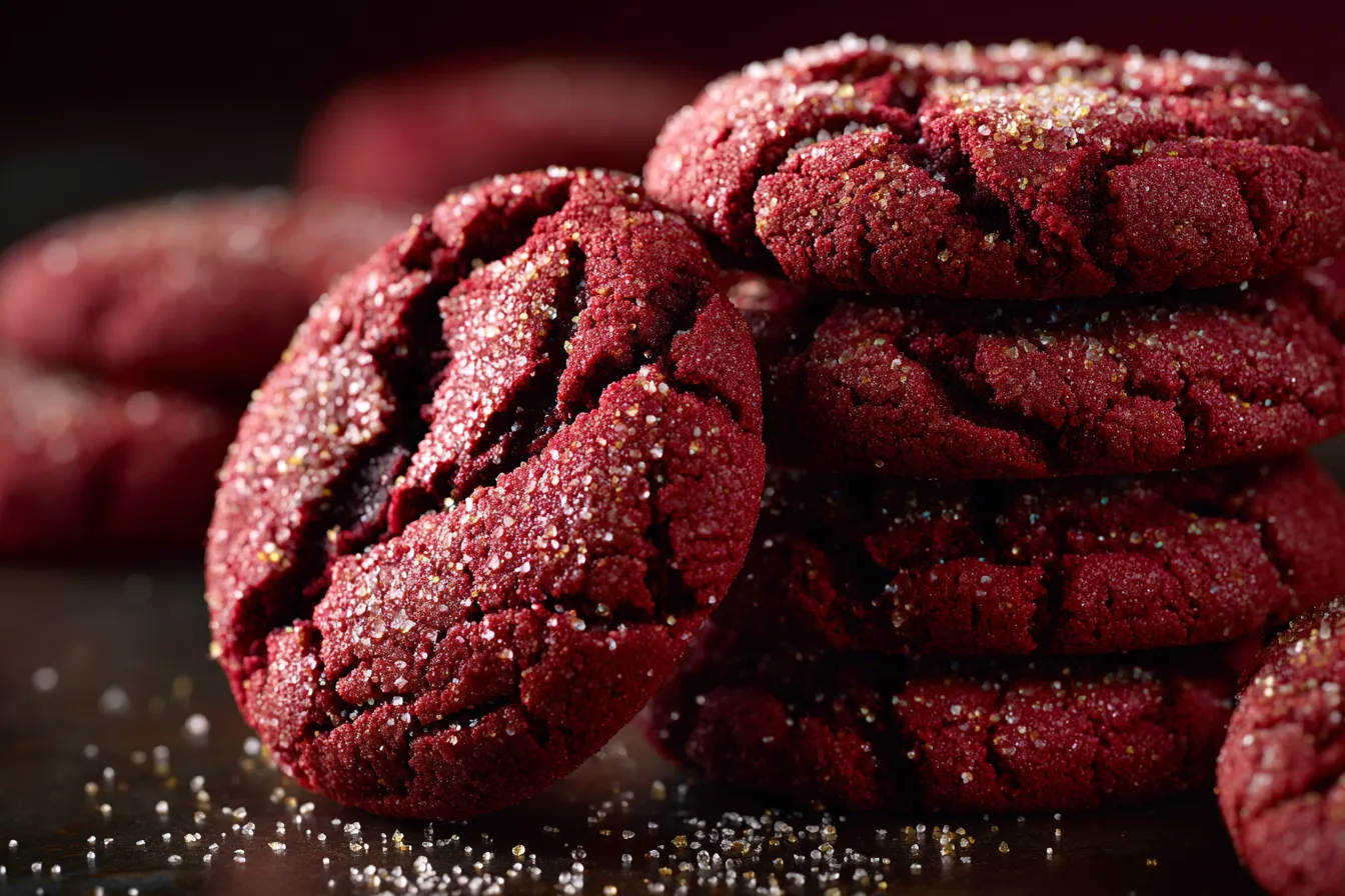 Indulge in Fudgy Red Velvet Crinkle Cookies for Festive Fun