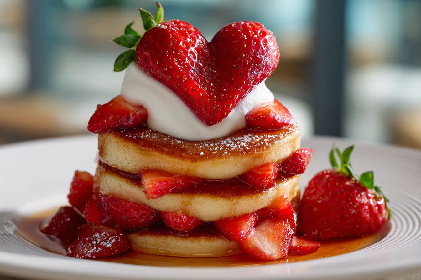 Delightful Mini Pancake Stackers Fun Strawberry Heart Toppers