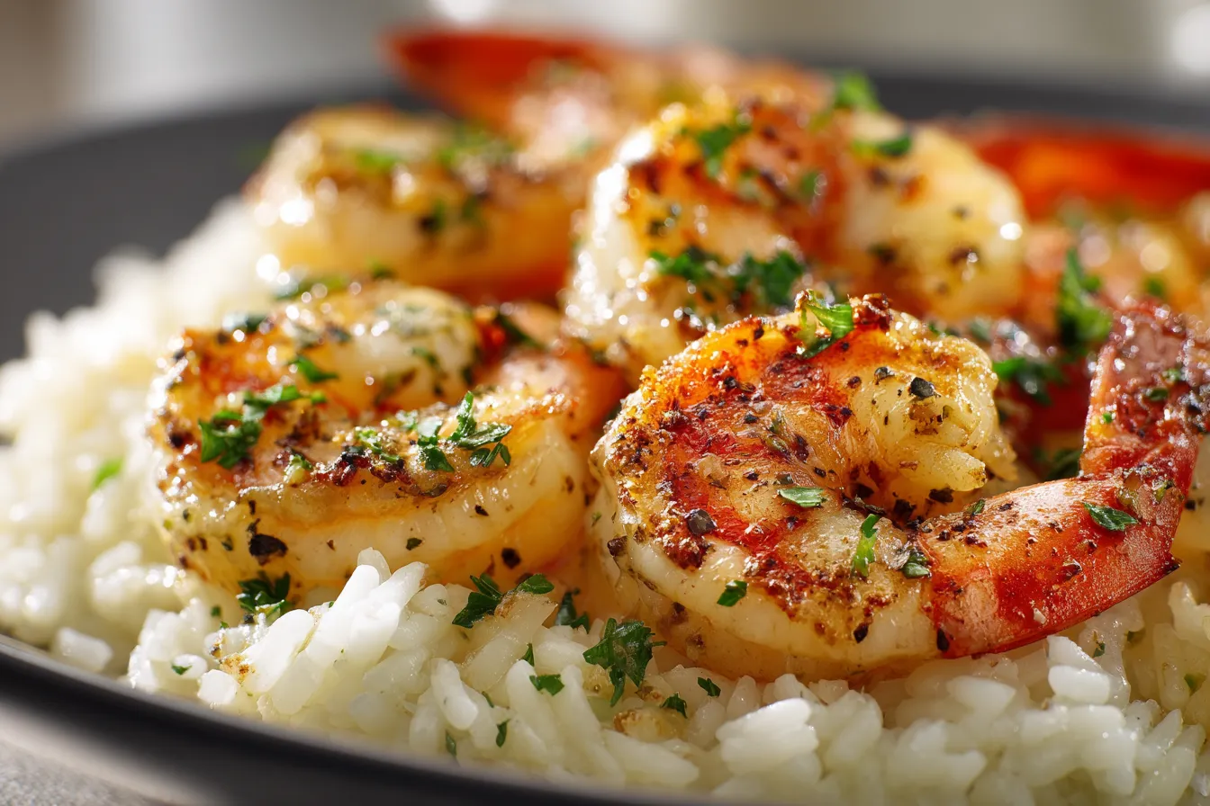Savory Garlic Butter Shrimp Rice Quick Delicious Recipe