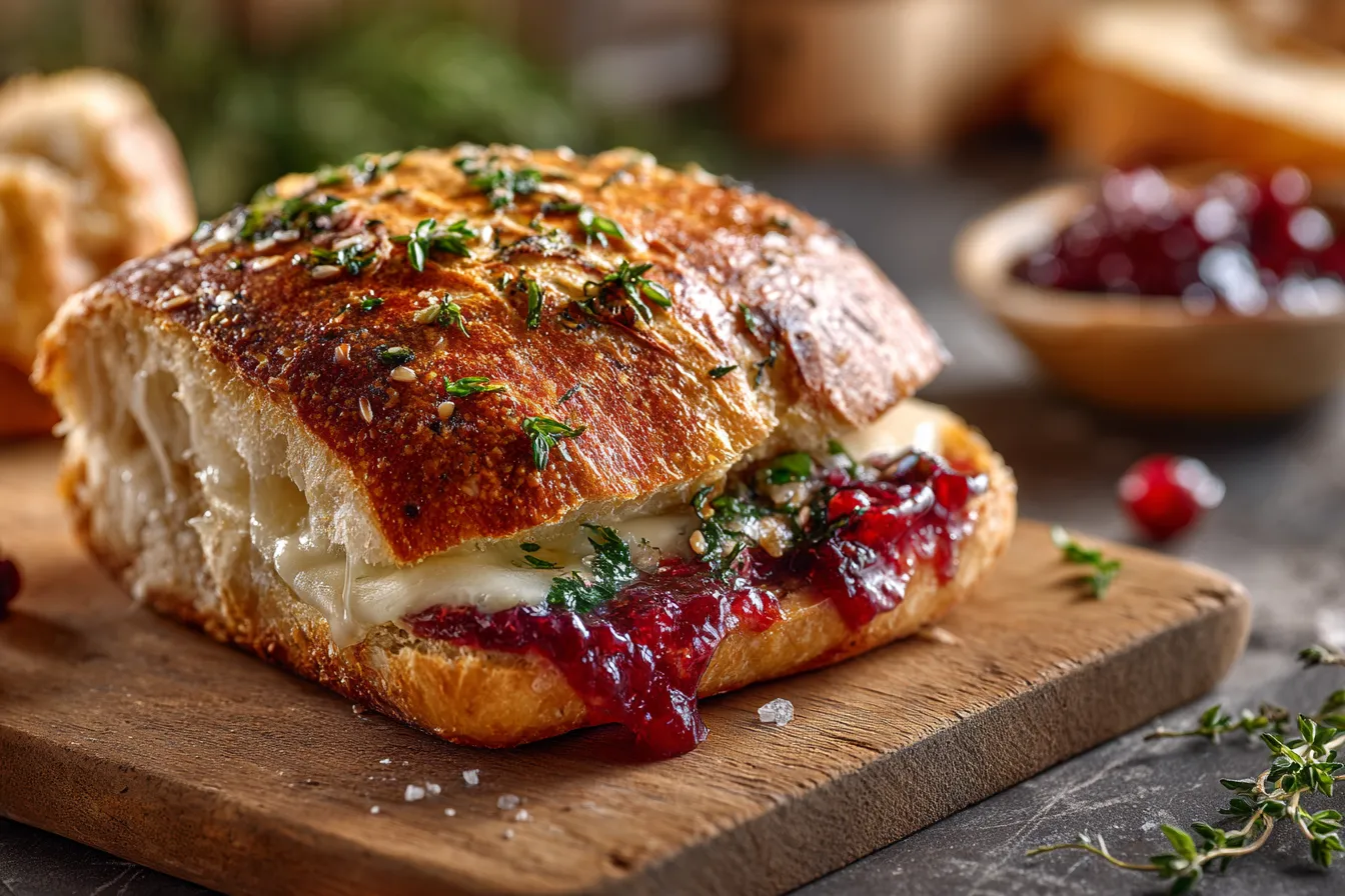 292 garlic herb sourdough bread stuffed with brie and cranberry sauce 3 6930353579c4c